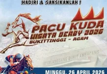 Pacu Kuda Wisata Derby BukittinggiAgam 2026 Gratis tanpa Biaya Masuk