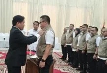 Ketum dan Sekum KONI Bukittinggi Hadiri Pelantikan Pengurus KONI Kota Solok