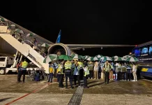 Kloter Perdana Padang Tetap Tepat Waktu Meski Hujan