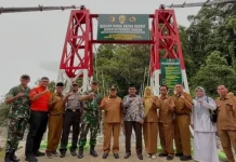 Dandim 0304/Agam - Bupati Benni Warlis Resmikan Jembatan Perintis Garuda di Malalak