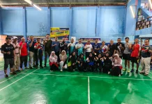 Silaturahmi Bulutangkis Kemenag Tanah Datar Sambut Kemenag Sawahlunto