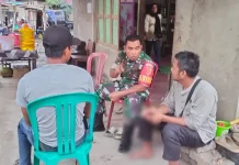 Babinsa Kapur IX Ajak Warga Peduli Lingkungan dan Waspada Cuaca Ekstrem