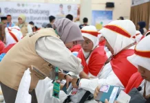 Jemaah Kloter 07 Disambut Hangat Layanan Jemput Bola Kanwil Kemenhaj Sumbar