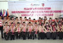 Kwarda Sumbar Lantik Saka Adhyasta, Tanamkan Pengawasan Pemilu Muda