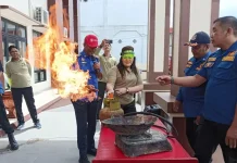 PN Padang Panjang Gelar Simulasi Mitigasi Bencana Bersama Satpol PP Damkar