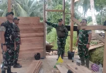 Dansatgas Karya Bakti TNI Tinjau Progres Pekerjaan di Kodim 0319/Mentawai