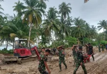 Satgas Pacu Pembangunan Jembatan Dusun Gobi Maksimal