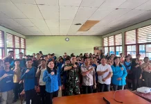Satgas Karya Bakti Sosialisasikan Bela Negara dan Rekrutmen TNI di Mentawai