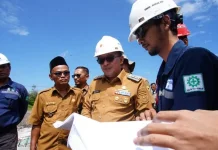 Bupati Tinjau Progres Pembangunan Sabodam Sungai Jambu