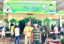 Masjid Baburrahmah Luak Anyia Sembelih 18 Sapi Qurban