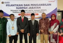Rayhan Resmi Dilantik sebagai PPAT Daerah Kerja Kota Bukittinggi