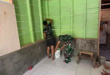 Satgas Karya Bakti TNI AD Finishing RTLH Mentawai