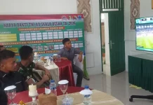 Nobar Piala Dunia Jadi Perekat Kebersamaan dalam Karya Bakti Kodim Mentawai