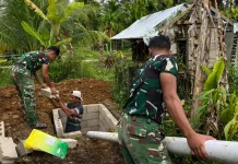 Satgas Bakti TNI AD Percepat Pembangunan MCK Mentawai