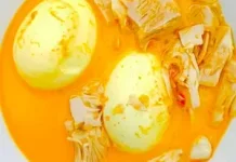 Gulai Cubadak/nangka campur Telur Rebus