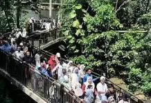 Taman Margasatwa dan Budaya Kinantan Bukittinggi Ramai Wisatawan saat Liburan