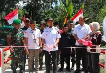 Wakil Bupati Resmikan Jembatan Beton Merah Putih di Jorong Bukik Apik