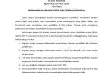 Wako Padang Panjang Tetapkan Jam Masuk Sekolah Pukul 06.25 WIB