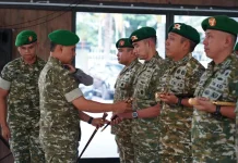 Danrem 032/Wirabraja Tekankan Integritas Saat Sertijab Danyonif 131 Braja Sakti