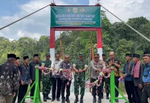 Dandim 0304 Agam Resmikan Jembatan Garuda Perkuat Akses Warga