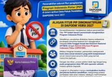 Fitur PIP di Dapodik 2027 Dinonaktifkan