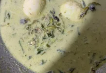 Gulai Paku Cabe Rawit Campur Telur, Petai dan Ikan Teri