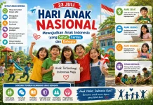 Hari Anak Nasional 23 Juli, "Mewujudkan Anak Indonesia yang Sehat, Cerdas, dan Bahagia"
