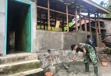 Satgas TMMD 129 Kodim 0304/Agam Kebut Rehab RTLH, Harapan Ibu Nurhayati Terwujud