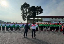 Babinsa Koramil Padang Panjang Latih Calon Paskibraka HUT RI ke-81