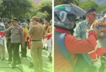 Wakapolres Pessel Bersama Forkopimda Bagikan Ribuan Bendera Merah Putih