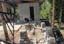 Satgas TMMD 129 Kodim 0304/Agam Wujudkan MCK Layak Demi Kenyamanan Jamaah