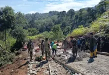 Satgas TMMD 129 dan Yon TP 897 Singgalang Gencarkan Pengecoran Jalan Palupuah