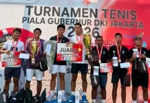 Petenis Sumbar Hadad Juara I Ganda Putra Kejurnas Piala Gubernur DKI Jakarta