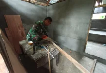 Satgas TMMD Kodim 0304/Agam Kebut Pengerjaan RTLH Pendri