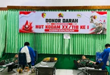 Donor Darah & CFD Semarakkan HUT 1 Kodam XX/TIB di Kodim 0304/Agam