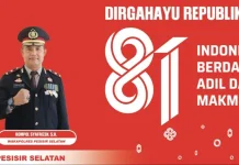 Kapolres & Wakapolres Pessel Kobarkan Nasionalisme Lewat Bendera Merah Putih