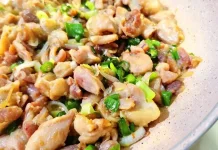 Tumis Ayam Mayo Cabe Hijau yang Juicy