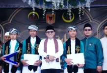 Bupati Eka Putra Hadiri Wisuda 30 Juz Ponpes Bina Pewaris Nabi Balai Tangah