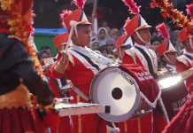 Gema Drumband Warnai HUT RI ke-81, Pelajar Padang Panjang Tampil Kompak