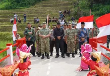 Pangdam XX/TIB dan Danrem 032/Wbr Resmikan Jembatan Garuda ri Kab 50 Kota