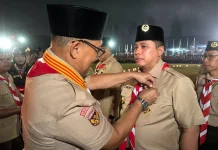 Wako Hendri Arnis terima Lencana Darma Bakti dari Kwarnas di Hari Pramuka ke-65