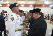 Wako Hendri Kukuhkan 65 Paskibraka Padang Panjang jelang HUT ke-81 RI