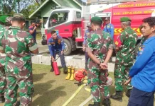 Kodim 0319/Mentawai Gelar Latihan Simulasi dan Pengenalan Fasilitas Damkar