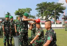 *Kodim 0306/50 Kota Gelar Tradisi Masuk Satuan Perkuat Soliditas*