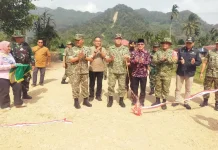 Pangdam XX TIB Resmikan Jalan Hasil TMMD Ke-129