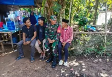 Babinsa Serka Amin Pererat Kemanunggalan di Buluh Kasok