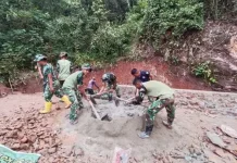 Progres 95 Persen Satgas Kebut Talud Penahan Tanah