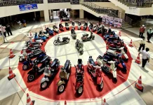 Rangkaian TBSS, 90 Unit Vespa Dipamerkan di Gedung Pasa Ateh