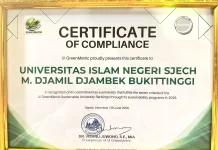 UIN Bukittinggi Raih Sertifikat Compliance dan Tree Rating 2.5 UI GreenMetric 2026