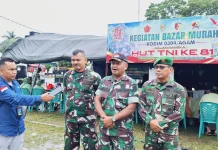 Bazar Murah HUT TNI Ke-81 Digelar Makodim 0304/Agam, Perkuat Ketahanan Pangan
